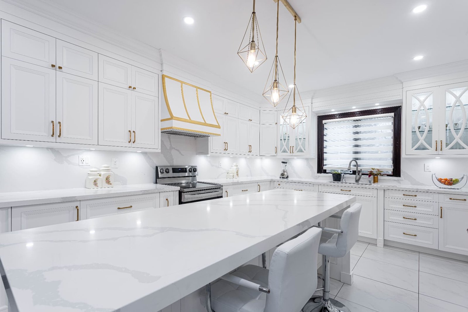 Modern kitchen with custom cabinets