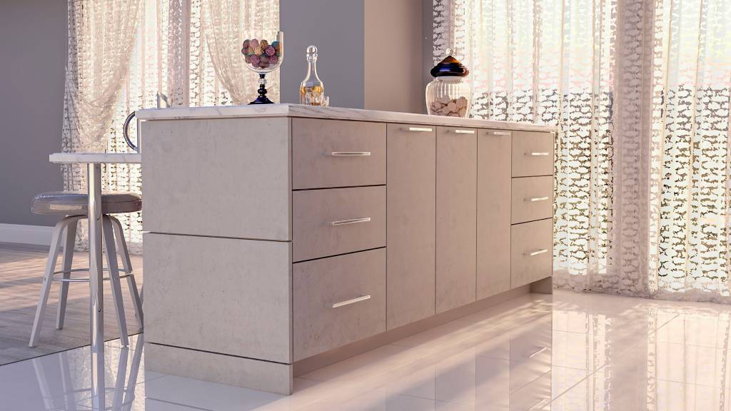 luxury kitchen island with build in custom cabinets - custom kitchen design