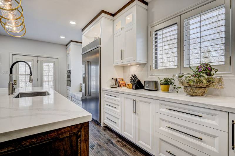 white backlit kitchen cabinets - custom kitchen renovations
