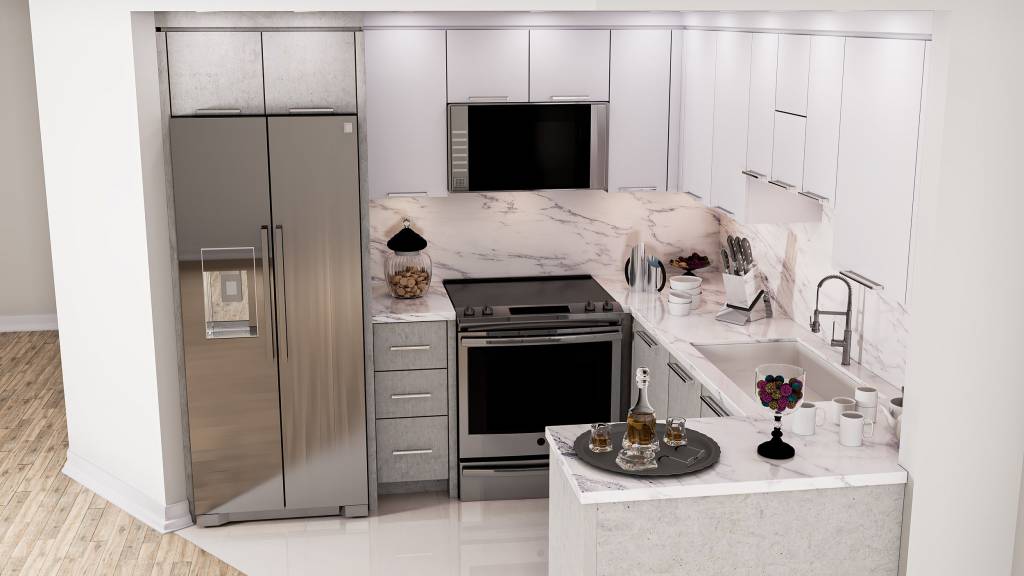 luxury kitchen with white kitchen cabinets - kitchen renovators