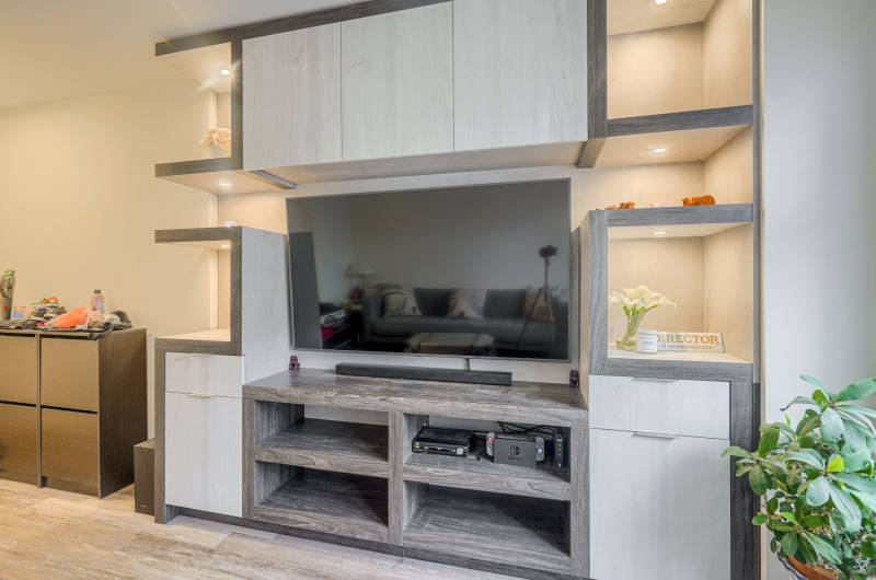 amazing entertainment unit in the living room - wall units toronto