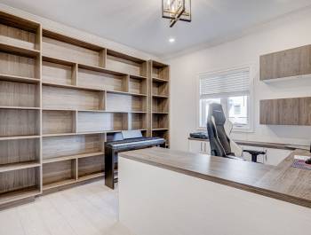 Custom Home Office with Amazing Wall Unit Design Scarborough