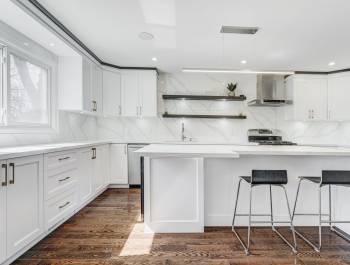 Custom White Kitchen Cabinets by Clearview Kitchens Etobicoke