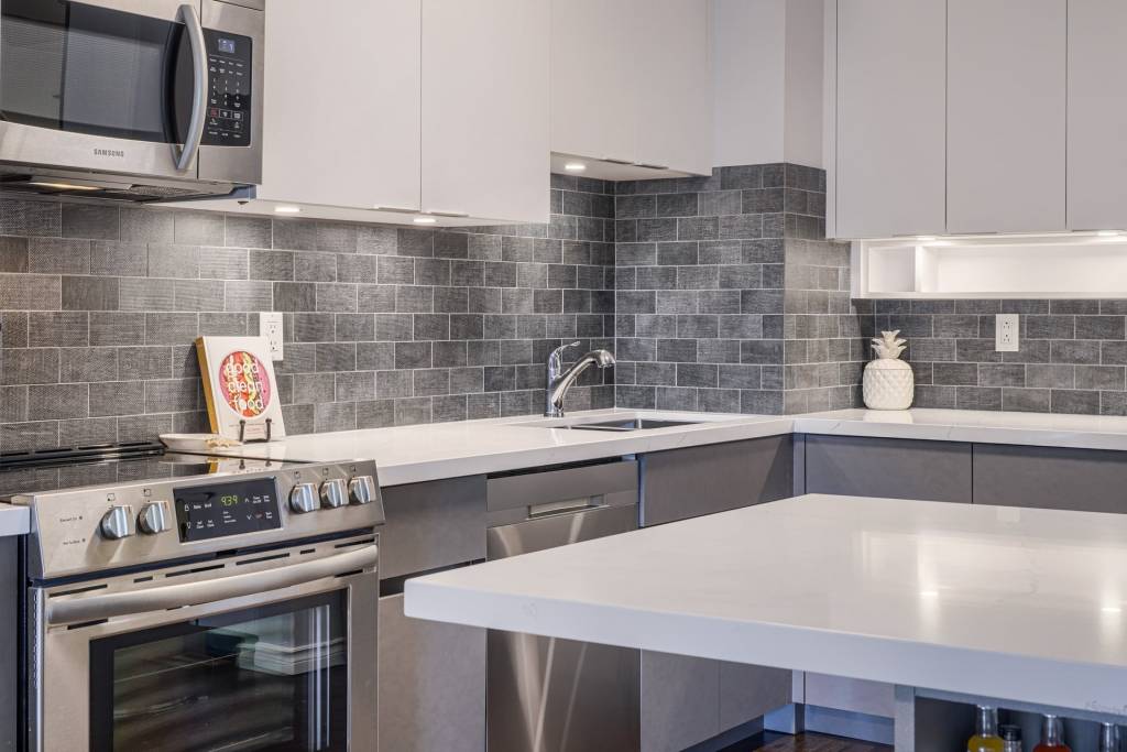 Double Sink in Luxury Kitchen by Clear View Kitchens - Custom Kitchen Design Barrie