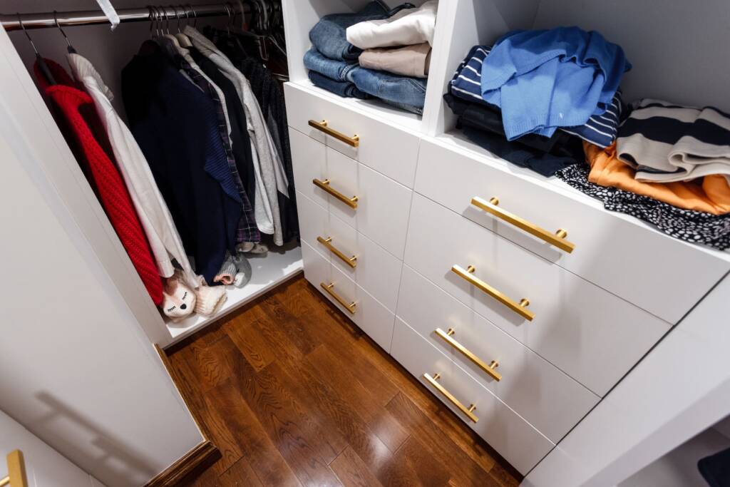 walk in custom closet and drawer