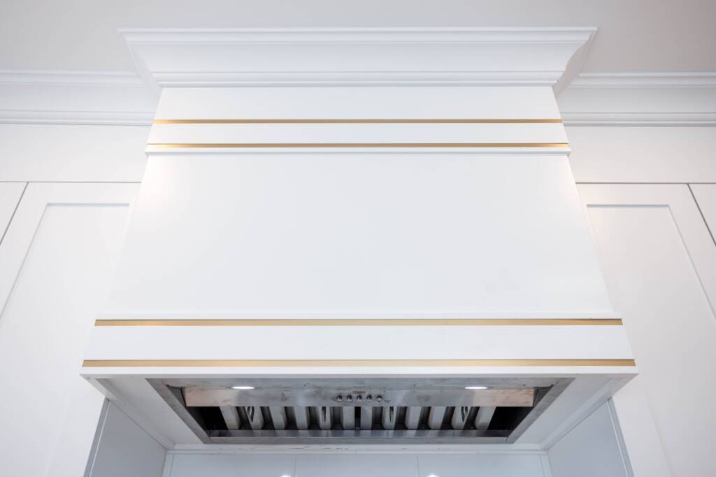 white range hood for kitchen