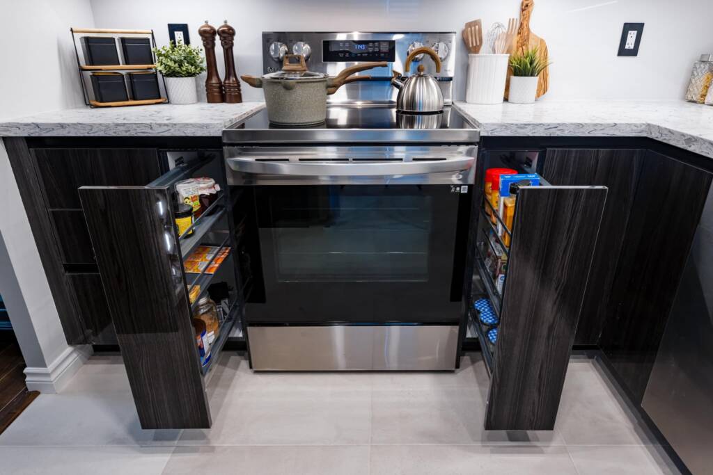 modern kitchen pull out rack for kitchen redesign